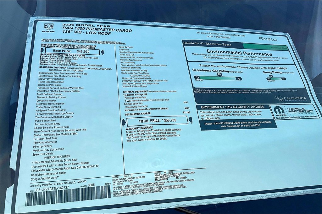 New 2026 RAM ProMaster 1500 image 13