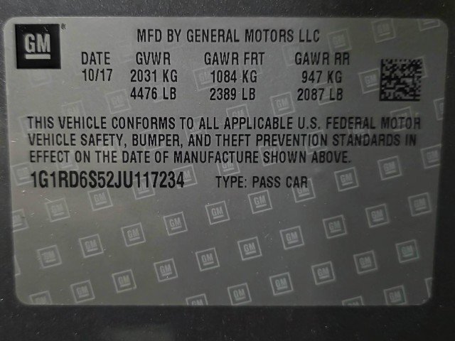 Used 2018 Chevrolet Volt Premier w/ Driver Confidence Package FWD image 40