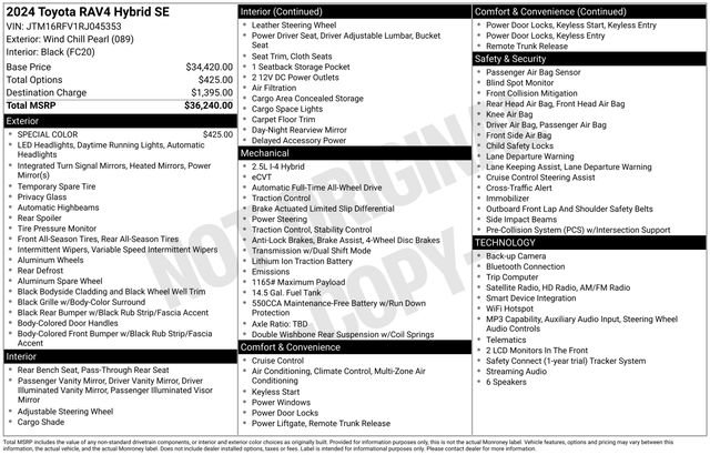 Certified 2024 Toyota RAV4 SE AWD/4WD image 36
