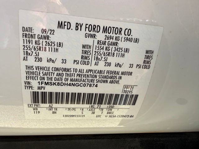 Certified 2022 Ford Explorer XLT w/ Class IV Trailer Tow Package AWD/4WD image 45