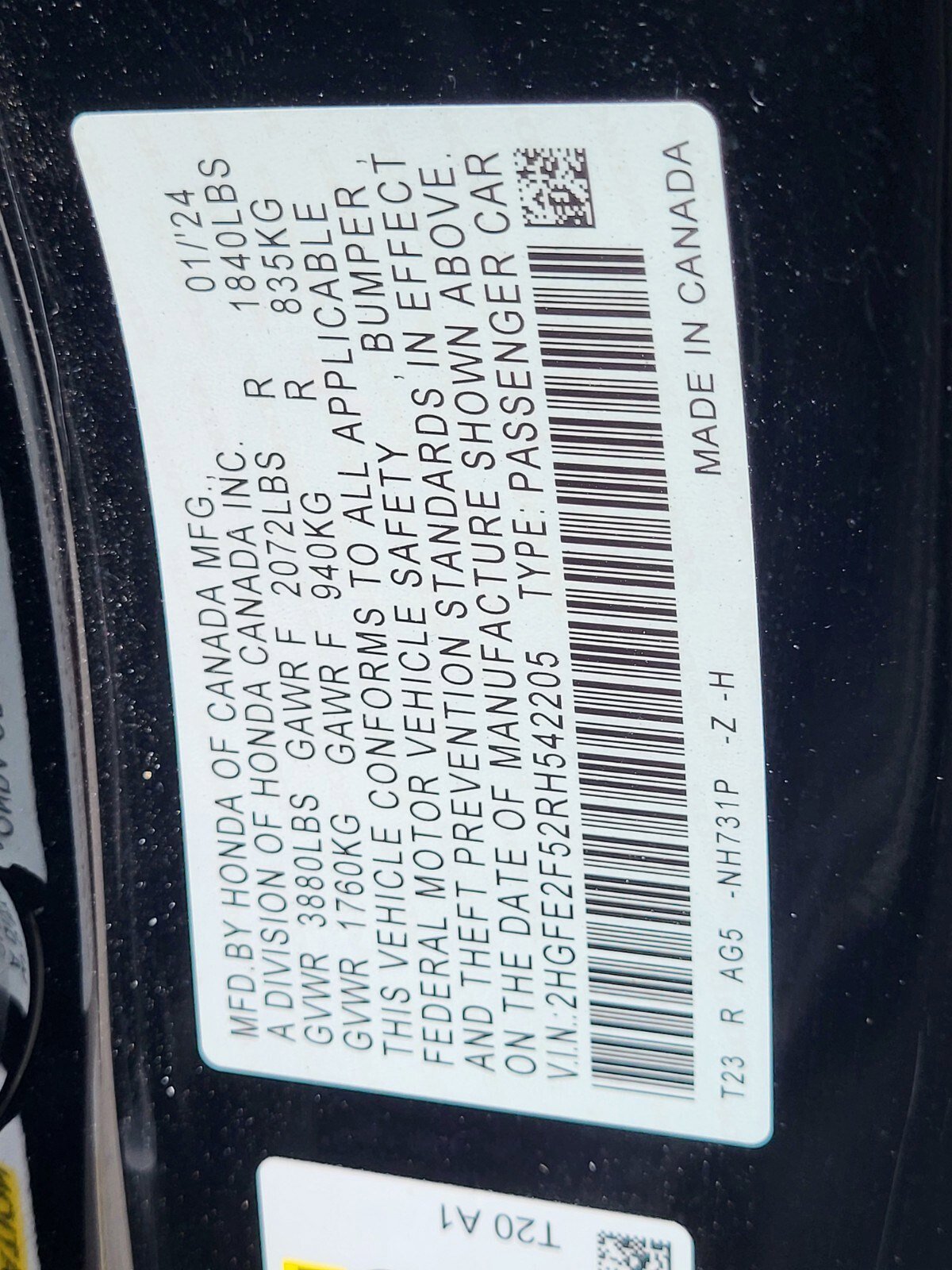 Used 2024 Honda Civic Sport image 34