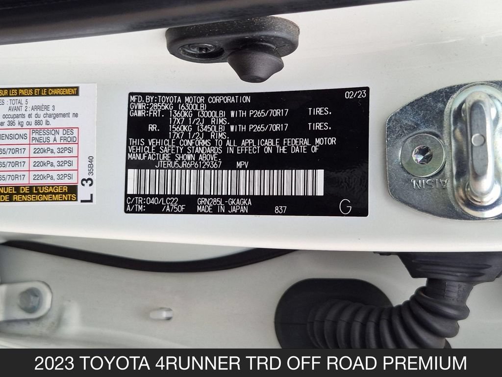 Used 2023 Toyota 4Runner TRD Off-Road Premium w/ Off Road Premium Plus Package AWD/4WD image 26