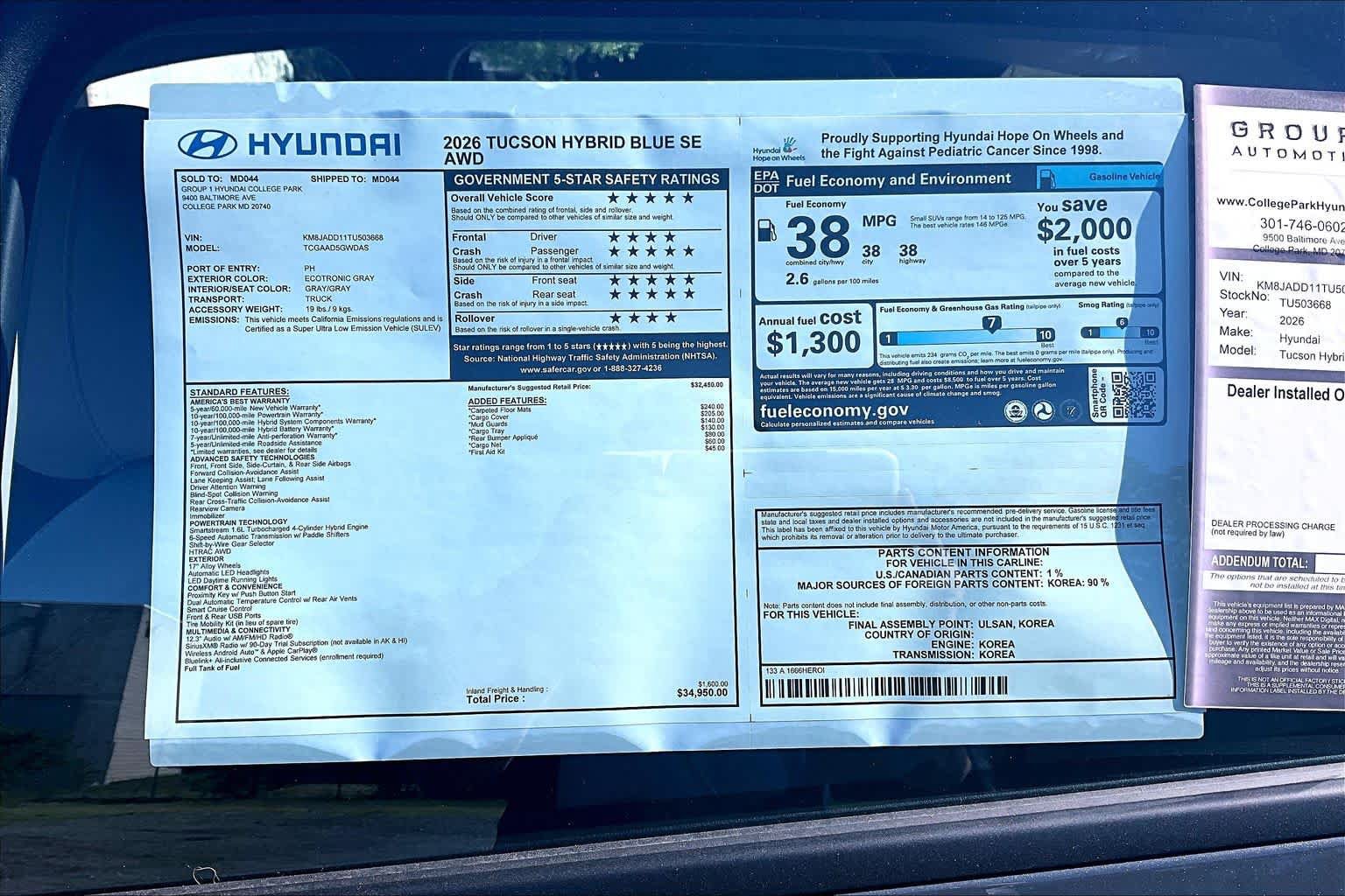 New 2026 Hyundai Tucson Blue SE AWD/4WD image 19