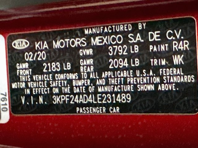 Used 2020 Kia Forte LXS FWD image 30