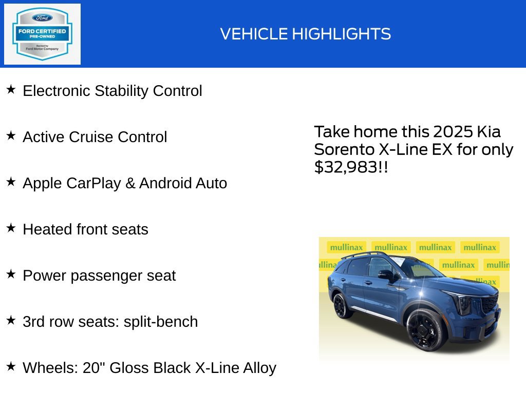 Used 2025 Kia Sorento X-Line EX AWD/4WD image 19