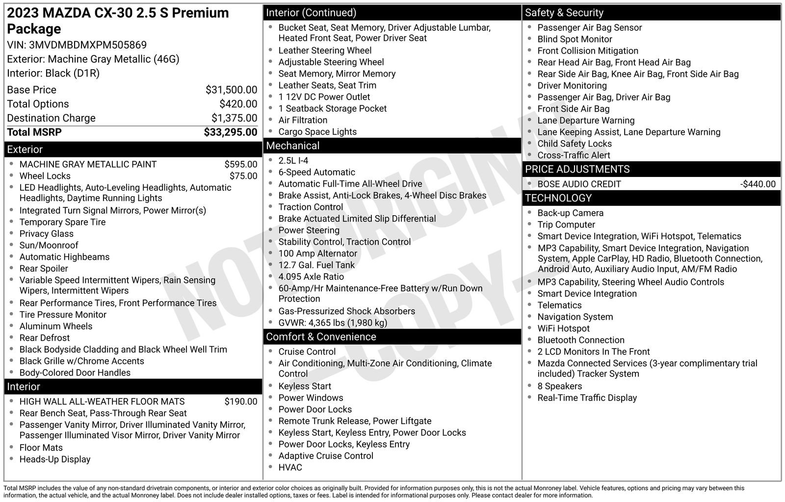 Used 2023 MAZDA CX-30 AWD 2.5 S w/ Premium Package image 7