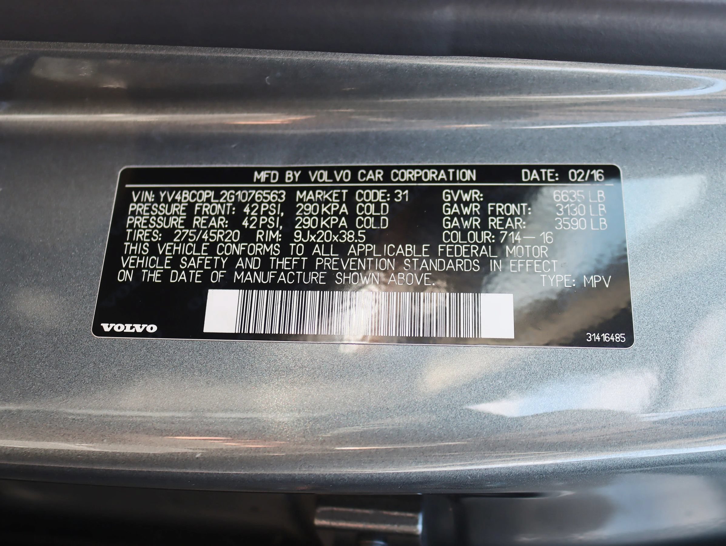 Used 2016 Volvo XC90 T8 Inscription w/ Protection Package Plus AWD/4WD image 41
