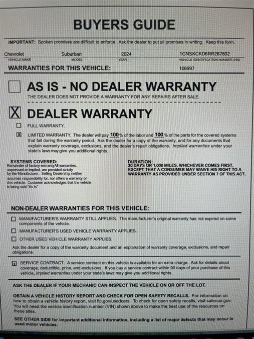 Used 2024 Chevrolet Suburban LT image 9