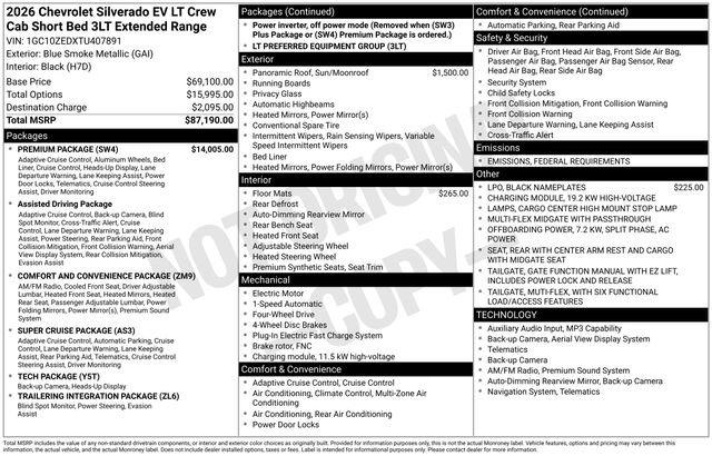 New 2026 Chevrolet Silverado EV LT w/ Premium Package image 26