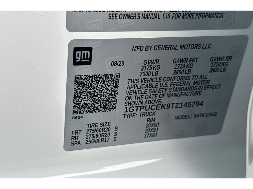New 2026 GMC Sierra 1500 Elevation w/ LPO, Elevation Black Package AWD/4WD image 30