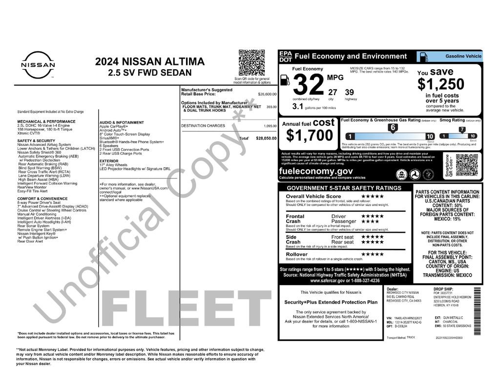 Used 2024 Nissan Altima 2.5 SV FWD image 57