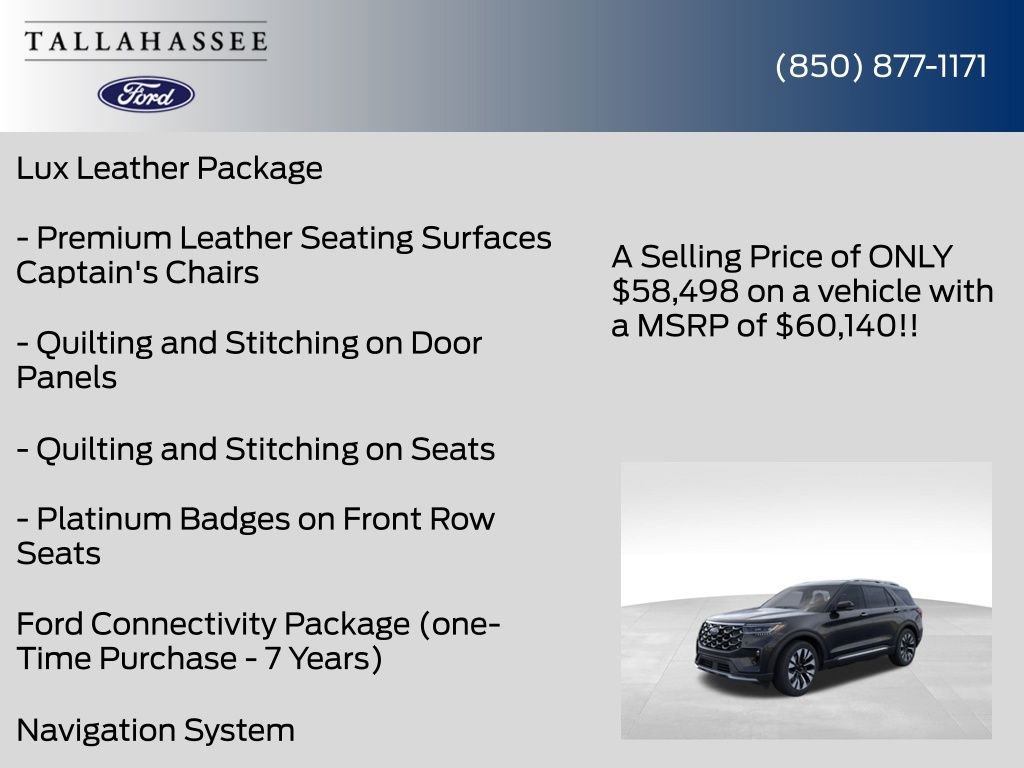 New 2026 Ford Explorer Platinum w/ LUX Leather Package image 12