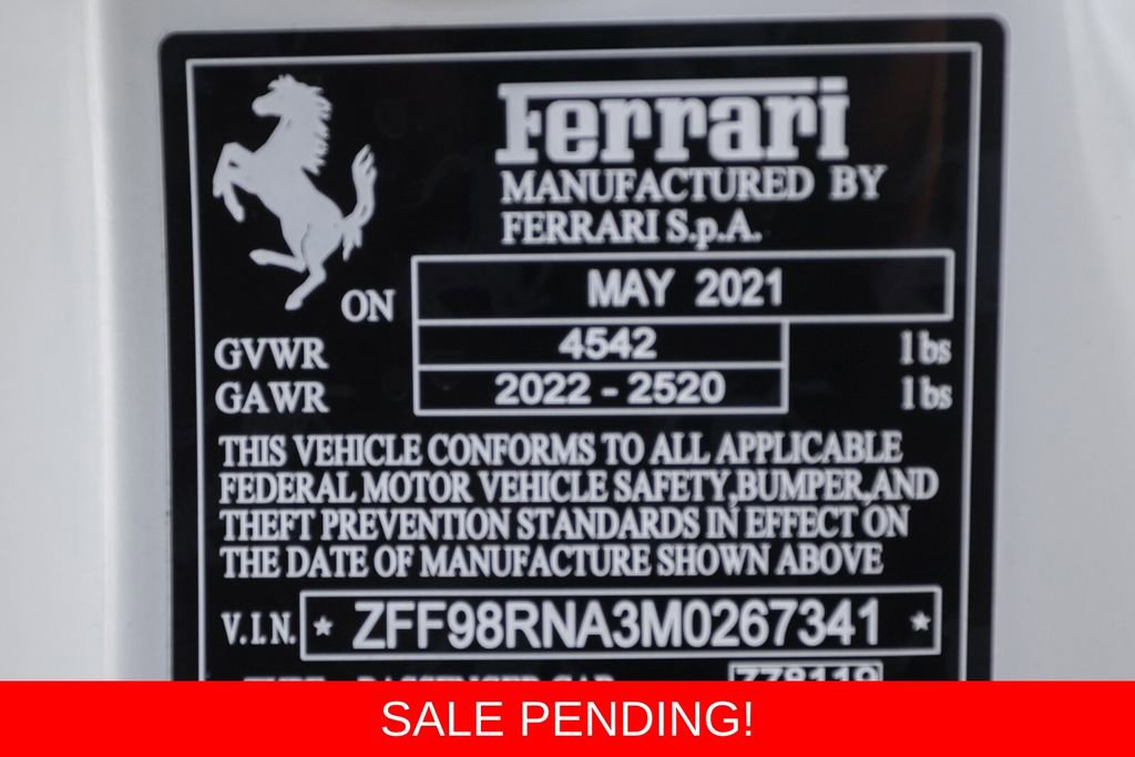 Certified 2021 Ferrari Roma RWD image 48