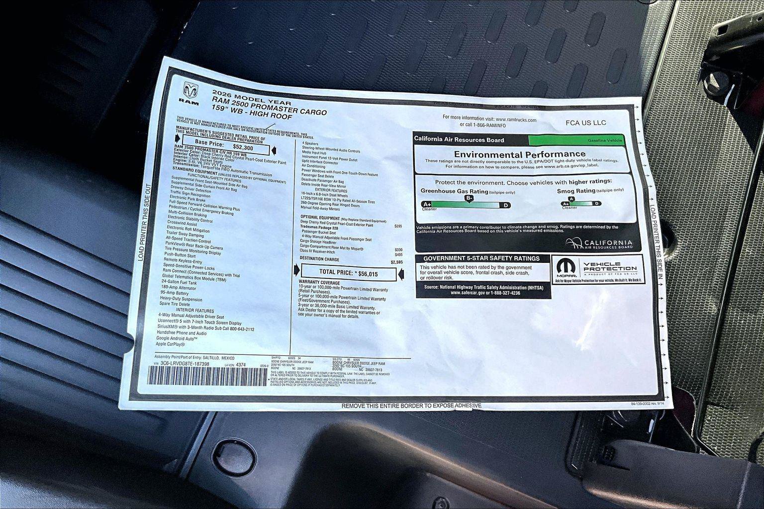 New 2026 RAM ProMaster 2500 FWD image 14