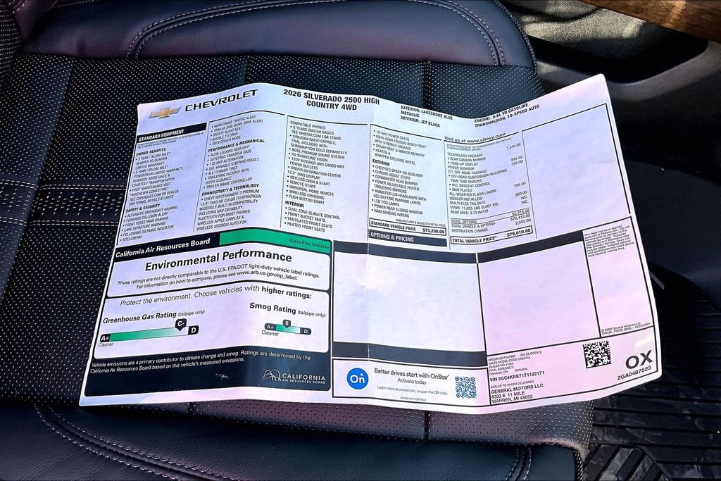New 2026 Chevrolet Silverado 2500 High Country w/ Technology Package image 14