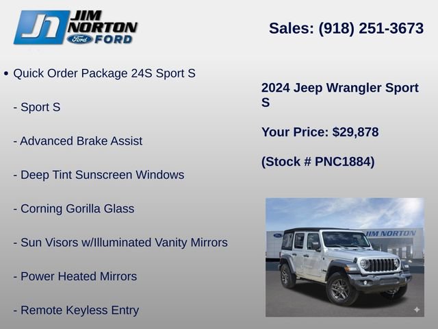 Used 2024 Jeep Wrangler Unlimited Sport AWD/4WD image 21