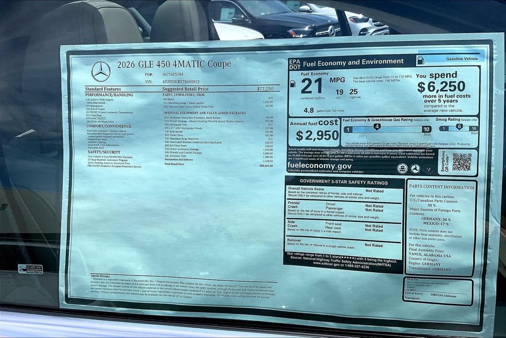 New 2026 Mercedes-Benz GLE 450 4MATIC Coupe image 13