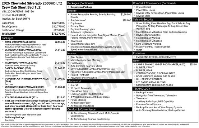 New 2026 Chevrolet Silverado 2500 LTZ w/ Trail Boss Package image 5
