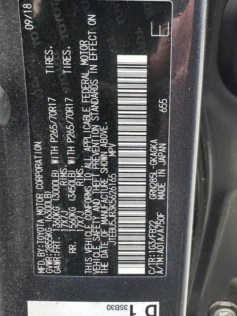 Used 2019 Toyota 4Runner SR5 AWD/4WD image 16
