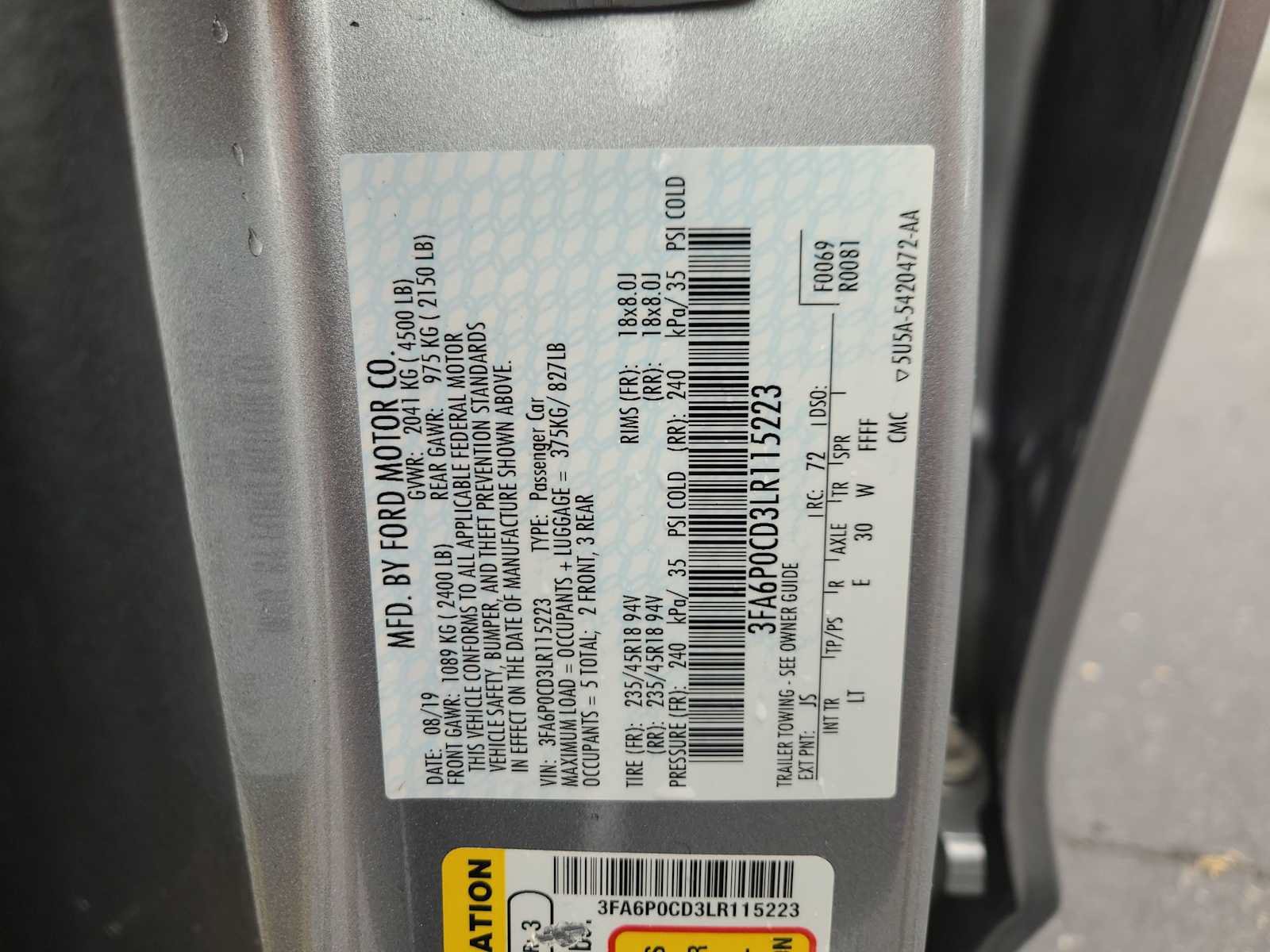 Used 2020 Ford Fusion SEL FWD image 29