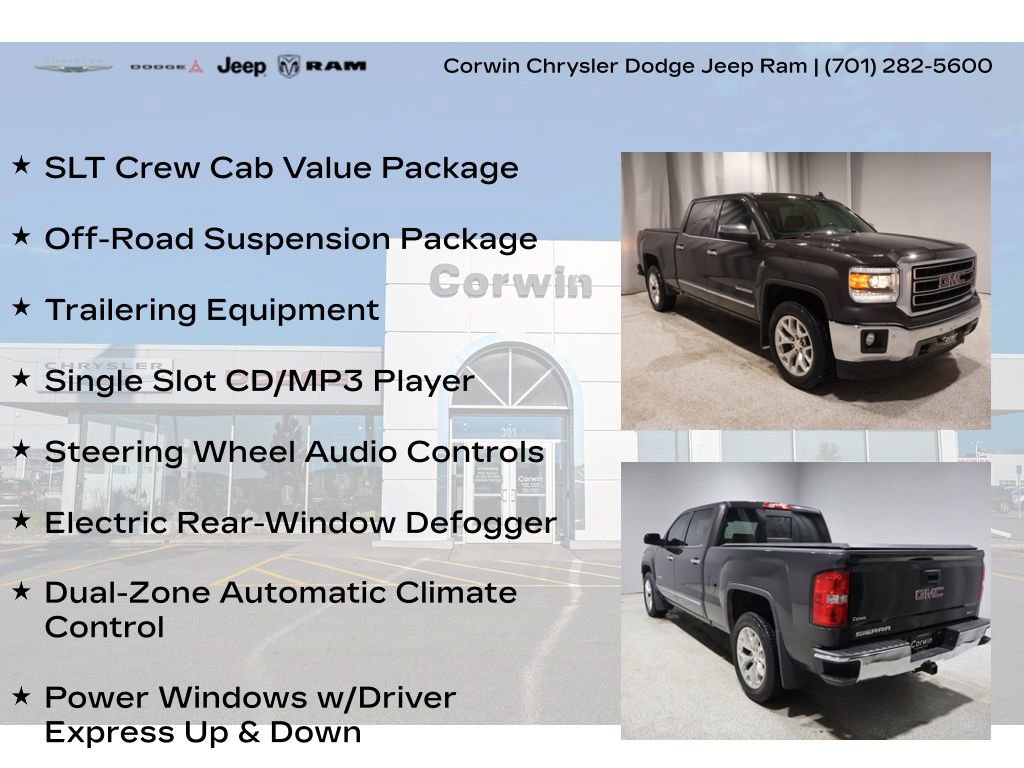 Used 2015 GMC Sierra 1500 SLT w/ SLT Crew Cab Value Package image 15