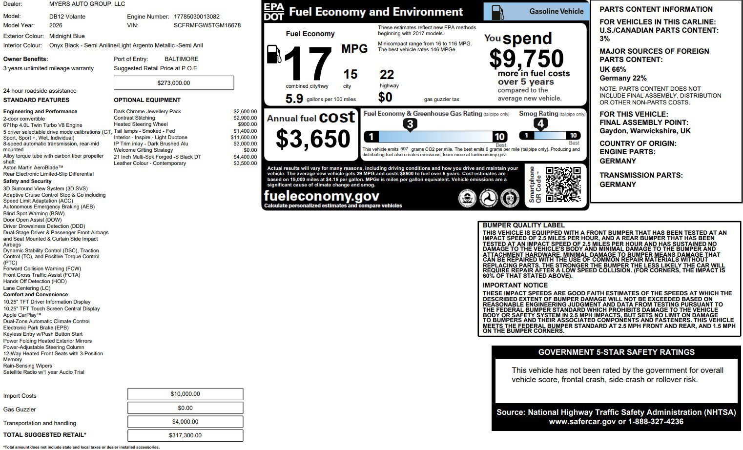 New 2026 Aston Martin DB12 Convertible image 30
