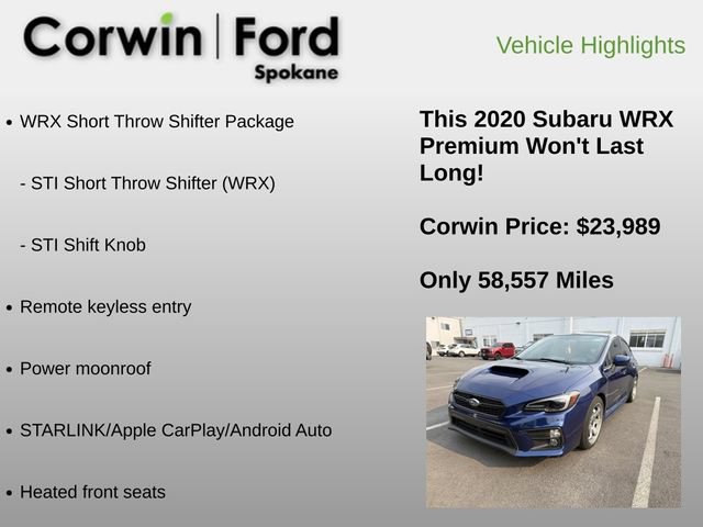 Used 2020 Subaru WRX Premium AWD/4WD image 6