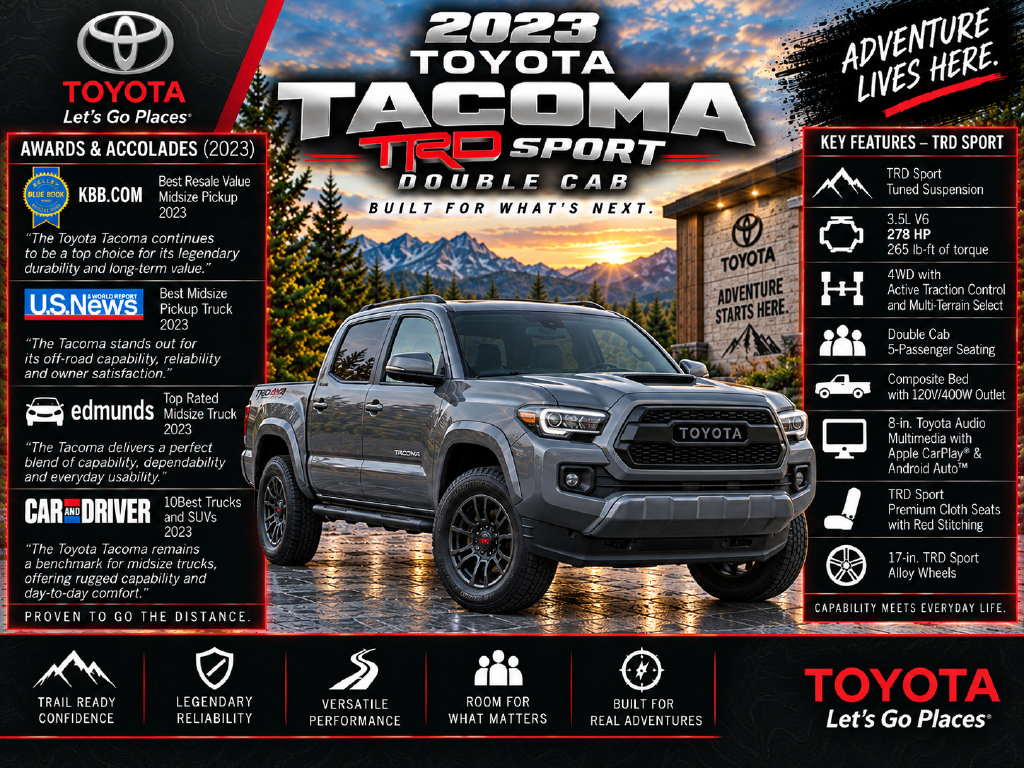 Used 2023 Toyota Tacoma TRD Sport RWD image 2