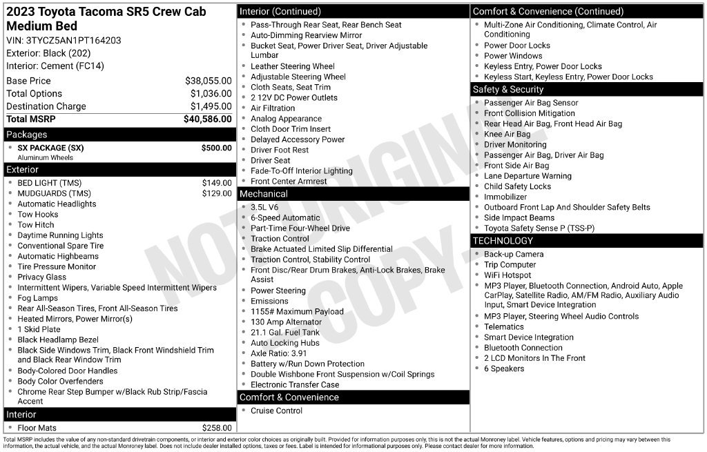Certified 2023 Toyota Tacoma SR5 w/ SX Package AWD/4WD image 26