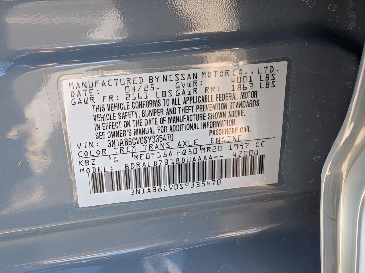 Certified 2025 Nissan Sentra SV w/ All-Weather Package FWD image 28
