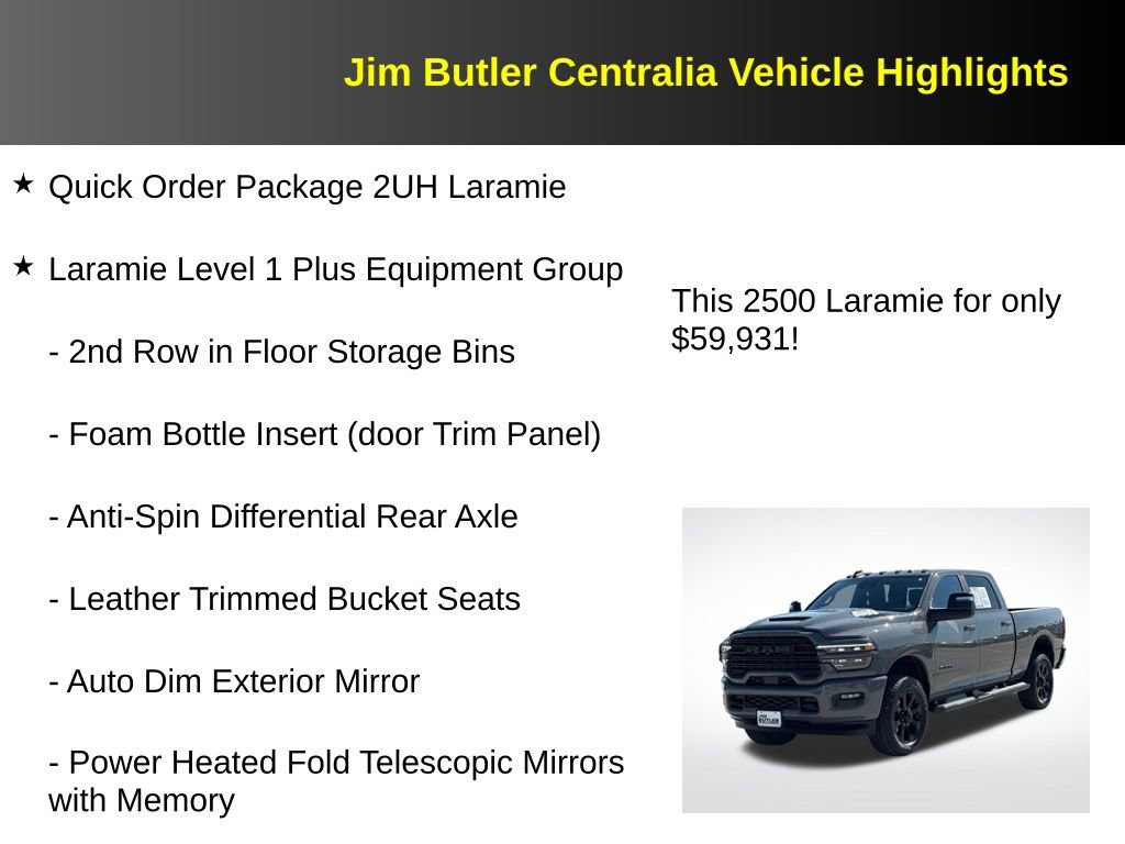 Used 2026 RAM 2500 Laramie w/ Night Edition AWD/4WD image 5