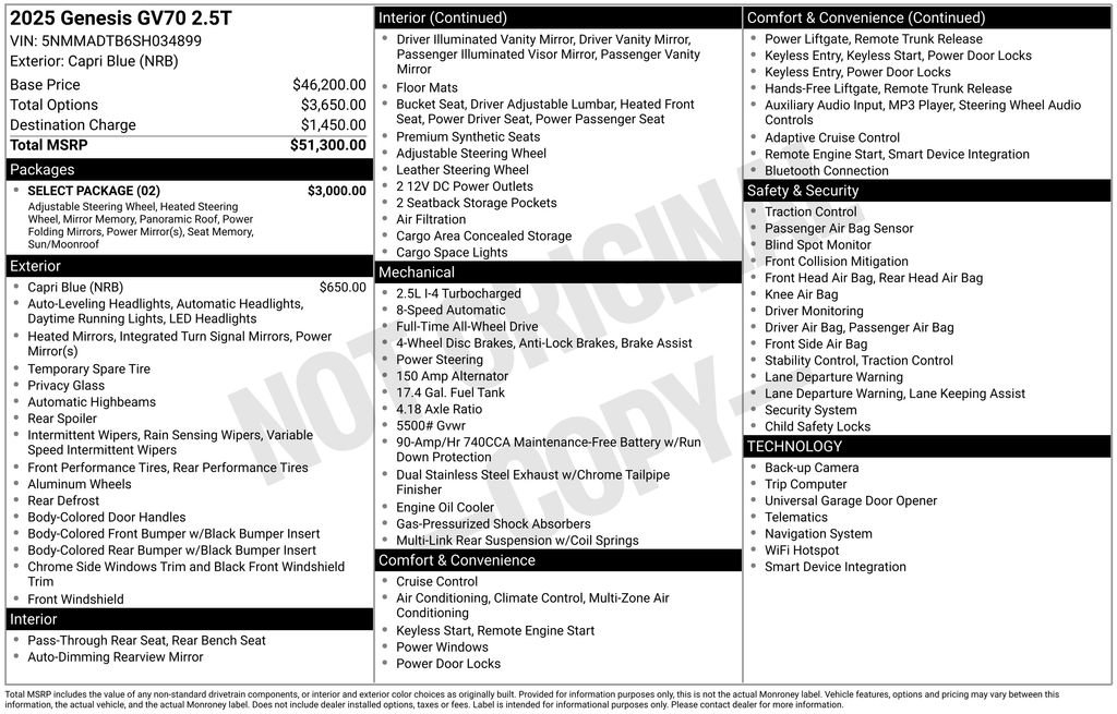 Used 2025 Genesis GV70 2.5T w/ Select Package image 5