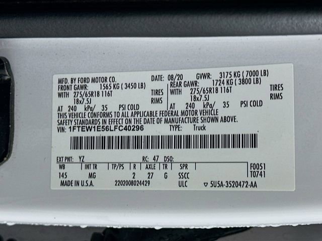 Used 2020 Ford F150 XLT w/ Equipment Group 302A Luxury image 31