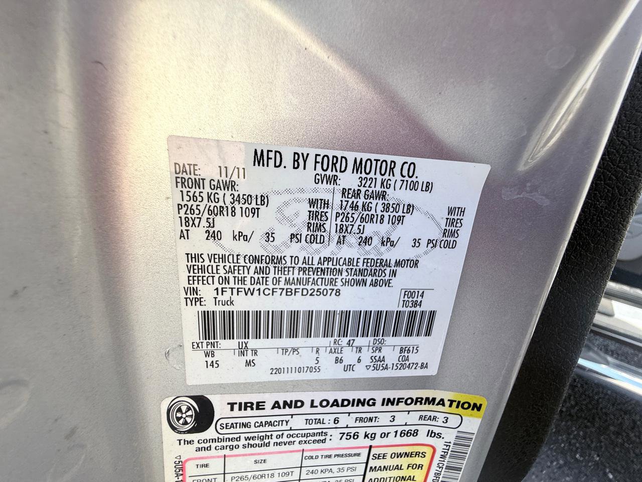 Used 2011 Ford F150 XLT w/ XLT Chrome Pkg image 17