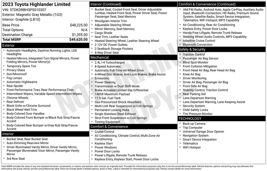 Used 2023 Toyota Highlander Limited AWD/4WD image 11