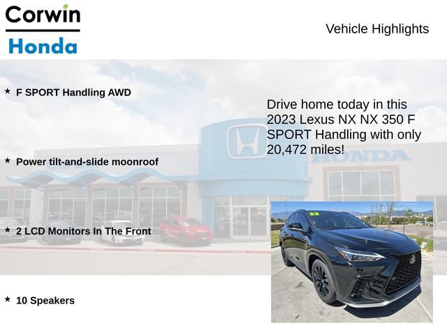Used 2023 Lexus NX 350 F Sport AWD/4WD image 7
