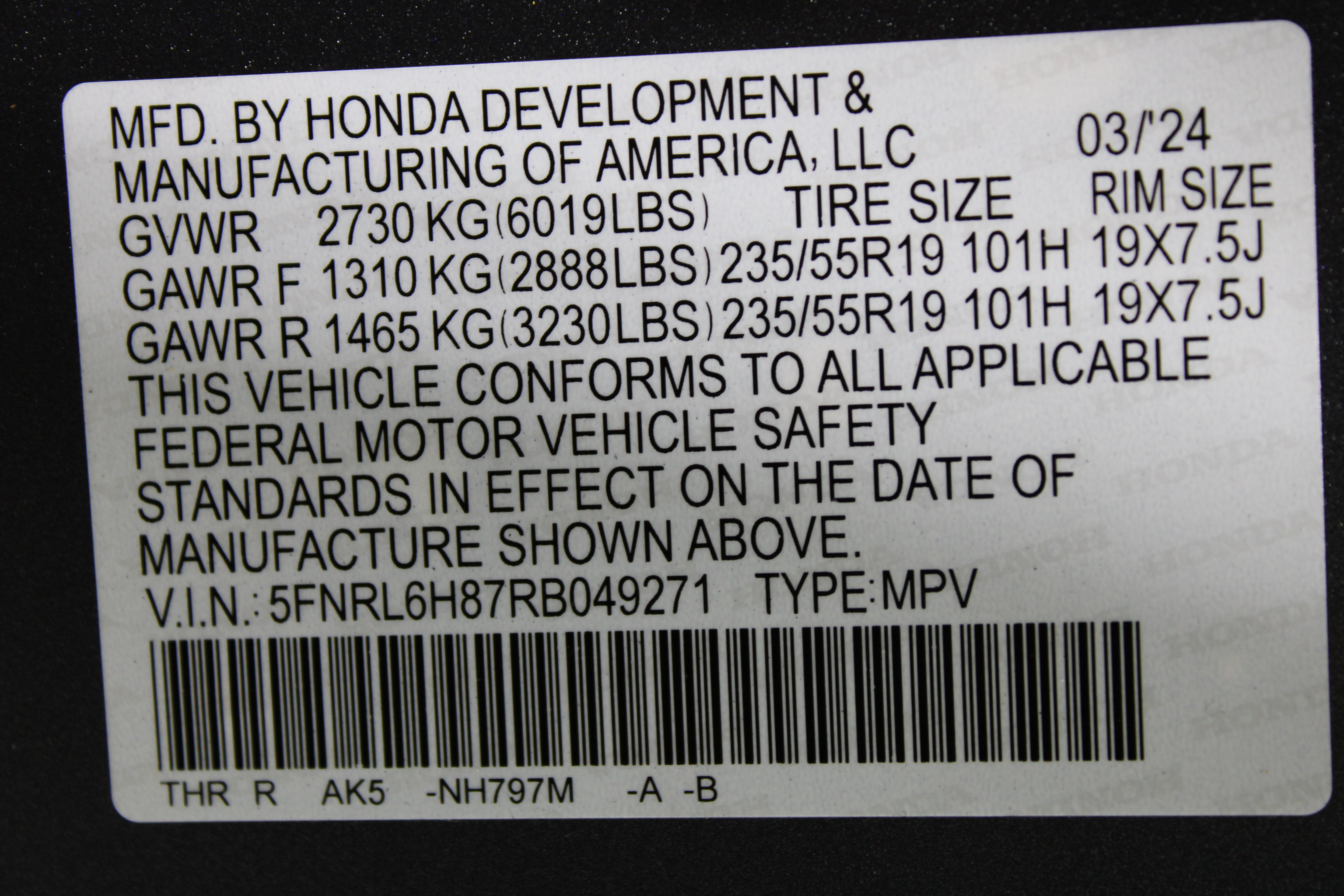 Used 2024 Honda Odyssey Touring image 45