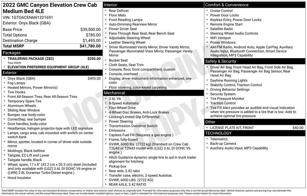 Certified 2022 GMC Canyon Elevation w/ Trailering Package AWD/4WD image 30