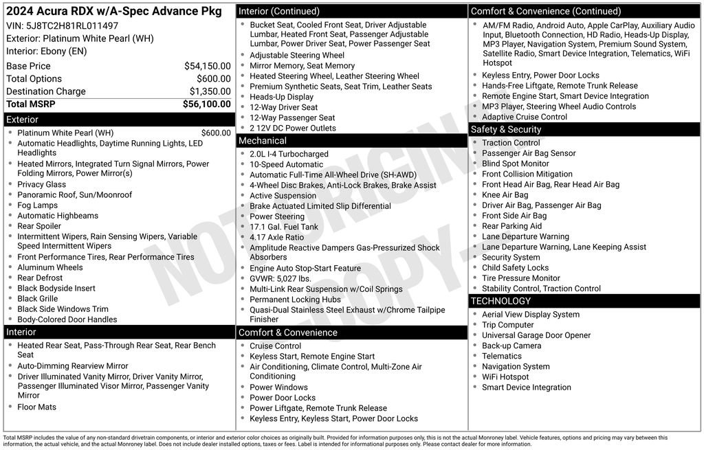 Used 2024 Acura RDX A-Spec image 40