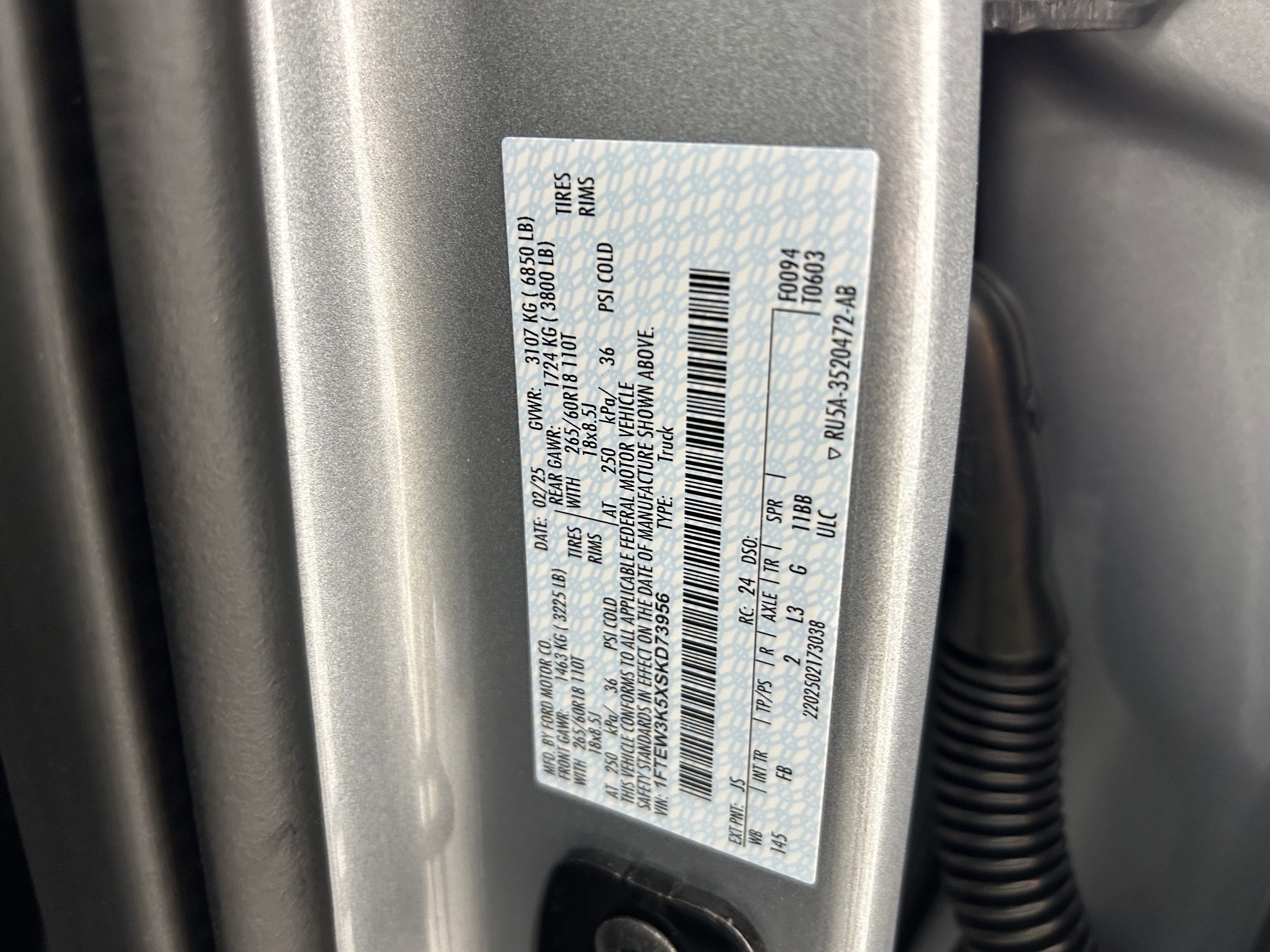 New 2025 Ford F150 XLT w/ Equipment Group 301A Standard image 33