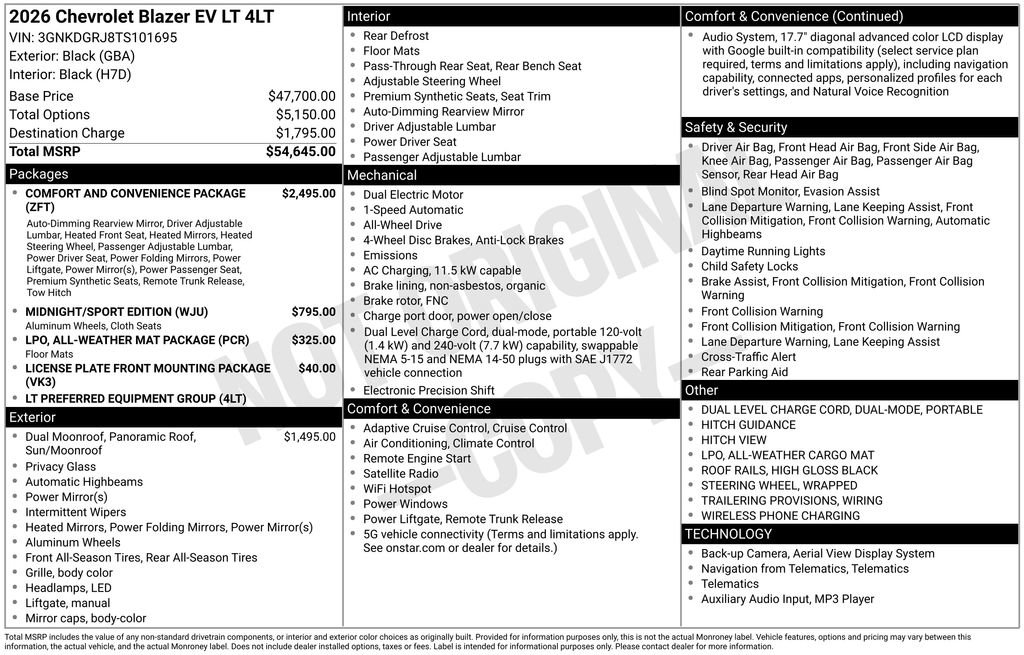 New 2026 Chevrolet Blazer EV LT AWD/4WD image 34
