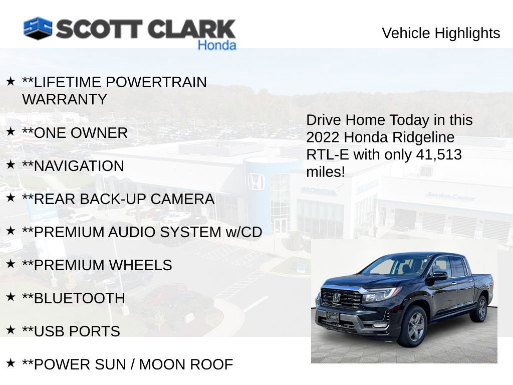 Used 2022 Honda Ridgeline RTL-E image 11