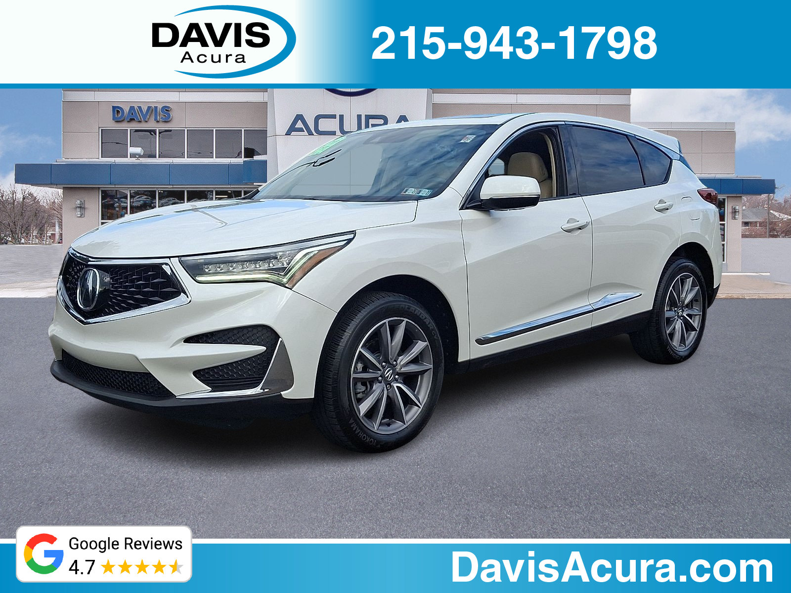 Certified 2021 Acura RDX w/ Technology Package AWD/4WD image 1