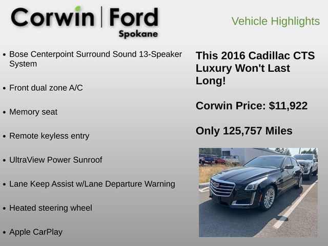 Used 2016 Cadillac CTS Luxury AWD/4WD image 6