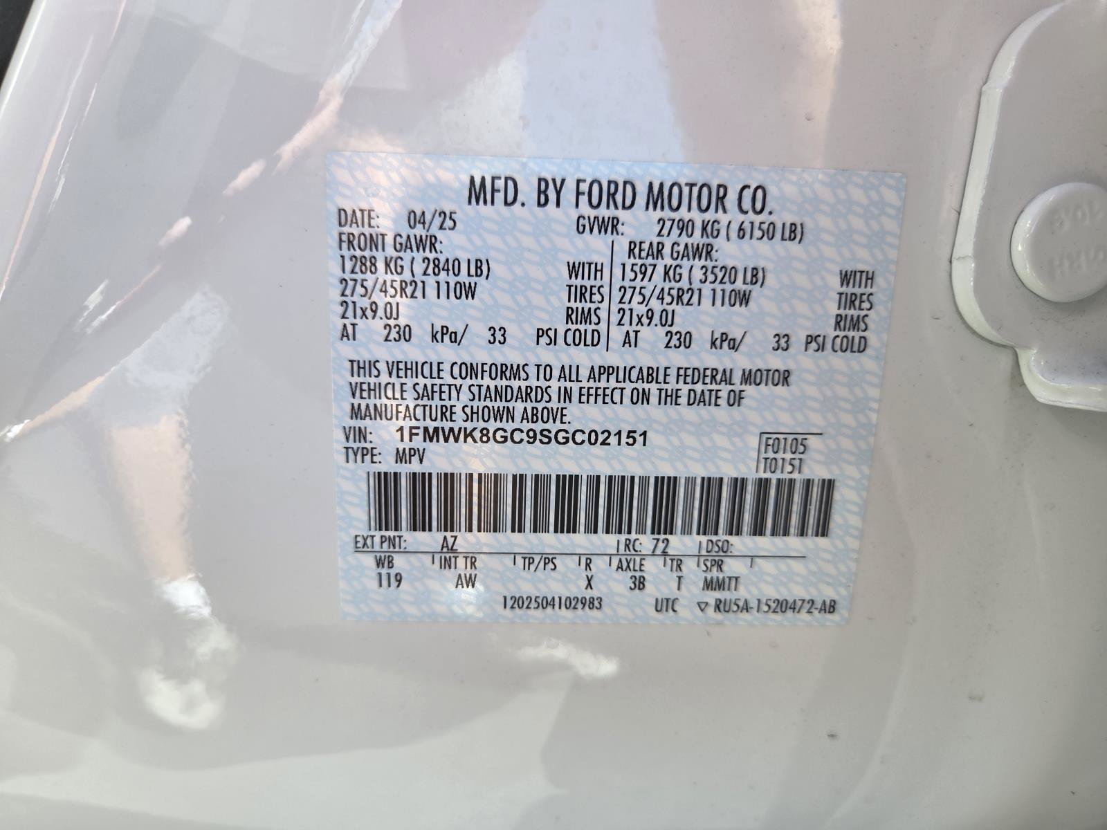 Used 2025 Ford Explorer ST w/ Sun And Sound Package AWD/4WD image 29