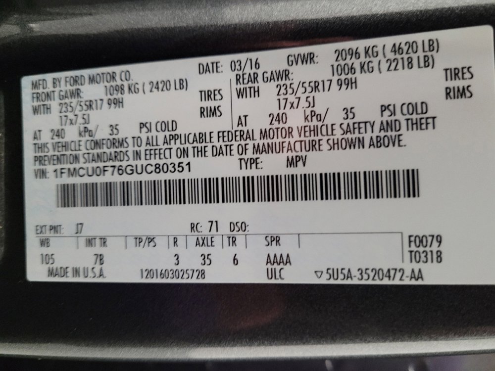 Used 2016 Ford Escape S FWD image 33