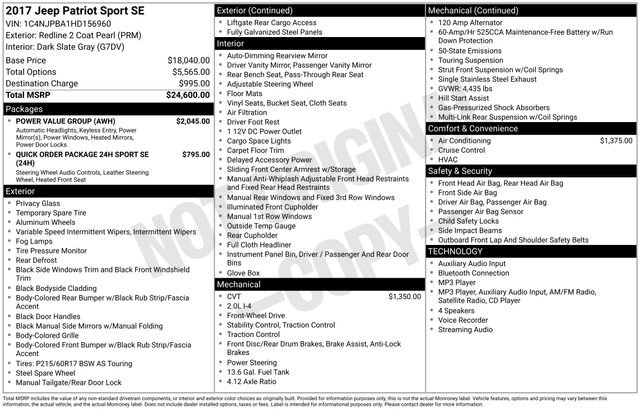 Used 2017 Jeep Patriot Sport w/ Power Value Group FWD image 32