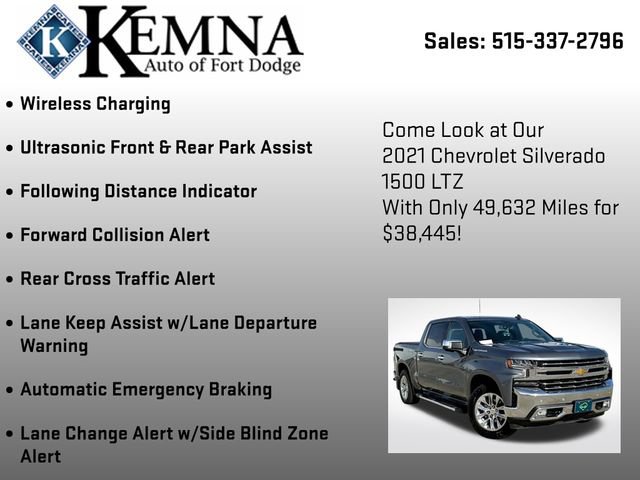 Used 2021 Chevrolet Silverado 1500 LTZ w/ LTZ Premium Package image 37