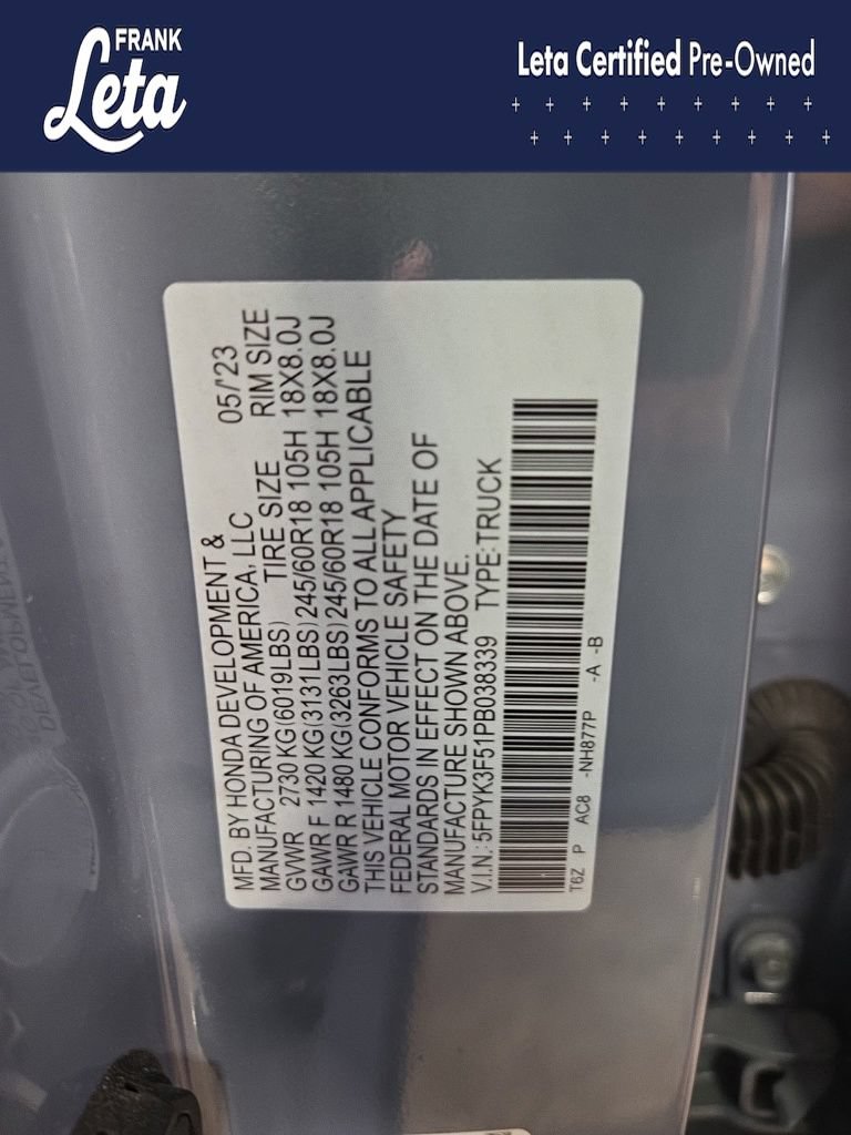 Used 2023 Honda Ridgeline RTL image 29