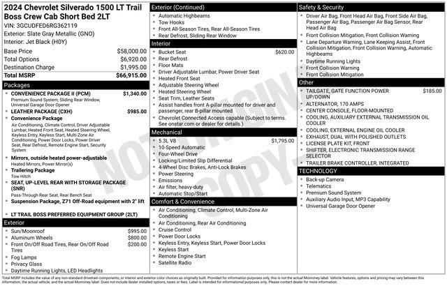 Used 2024 Chevrolet Silverado 1500 LT Trail Boss w/ Convenience Package II AWD/4WD image 28
